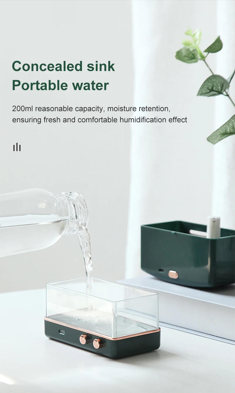 Description Picture 6 of itemRetro Air Humidifier Radio Shape Mist Maker Essential Oil Diffuser Portable Desktop Aromatherapy Humidificador For Home Car