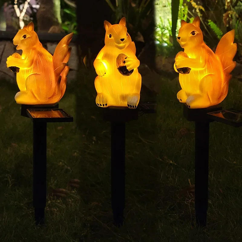 Description Picture 4 of itemSolar Garden Lawn Light Resin Squirrel Ground Light Waterproof Outdoor Garden Landscape Spotlight LED Light Lighting Decoration