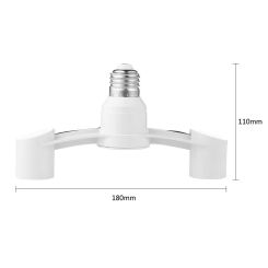 E27 To 2E27 Conversion Lamp Holder Portable 85-285V LED Lamp Socket Light Holders Lighting Accessories for Restaurant Kitchen