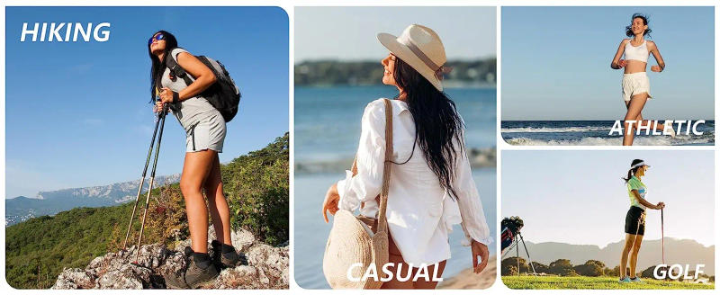 Description Picture 3 of itemUS Hot Sale Women's Hiking Cargo Shorts Zipper Multi-pocket Quick Dry Waterproof Summer Camping Golf Travel Athletic Walk Shorts