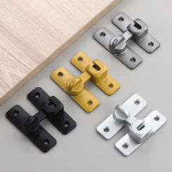 90 Degrees 180 Degrees Solid Buckle Aluminum Alloy Non Perforated Pin Door Lock Anti-theft Buckle  1PC