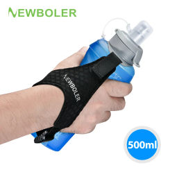 500ml Ultra Lightweight Foldable Wristband Water Bottle Outdoor Sports Water Bag Running Fixed Anti Slip TPU Soft Water Bottle