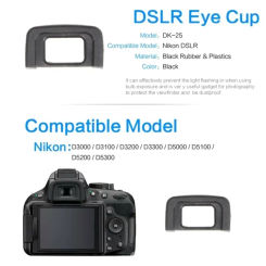 Kit Eyecup Screen Parts For Nikon DSLR D300 D3100 D3200 D3300 2pcs D5000 Viewfinder D5100 Eyepiece Protective D5300 Cover