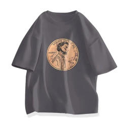 Casual Loose Cotton T-shirt Short Sleeve Cartoon Plus Size Pullover Shirt Unisex Ins Couple Clothing Tees Travel