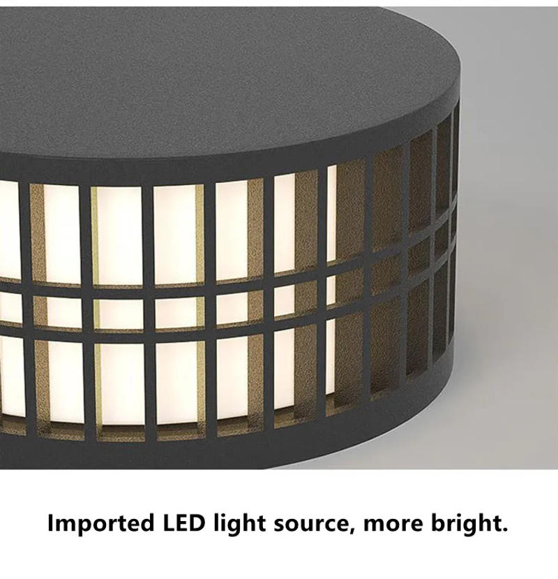 Description Picture 6 of itemWaterproof IP65 LED Lawn Lamp Minimalist Modern Steet Pillar Chapiter Light For Outdoor Garden Path Fence Villa Porch Lighting