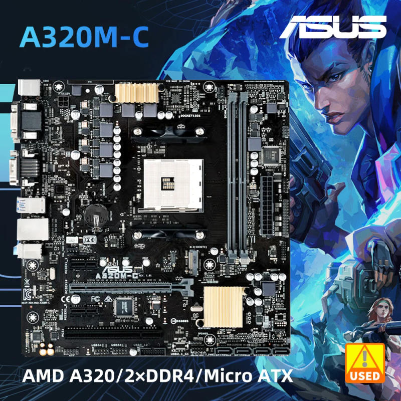 Description Picture 3 of itemA320 Motherboard ASUS A320M-C for Ryzen 7 5700x 5700x3d 5800x3d 3800X AM4 Motherboard for AMD Ryzen 5 5600 5600G 5500 3600 5600X