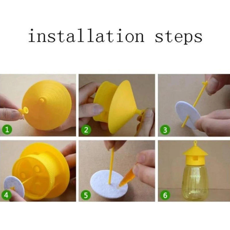 Description Picture 4 of itemFruit Fly Trap Reusable Plastic Insect Catcher Trap Transparent Environmentally Anti Flies Home Garden Orchard Pest Control Tool