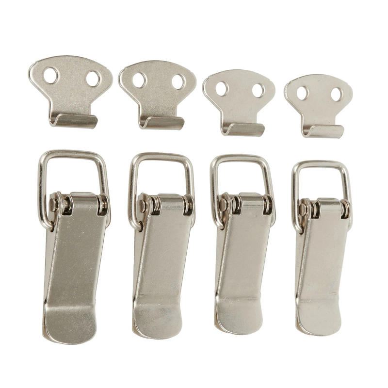 Description Picture 4 of itemMetal Lock Latches Cabinets Home Improvement Closets Door Hardware High Quality Silver 4PCS Cold Rolled Steel Protable