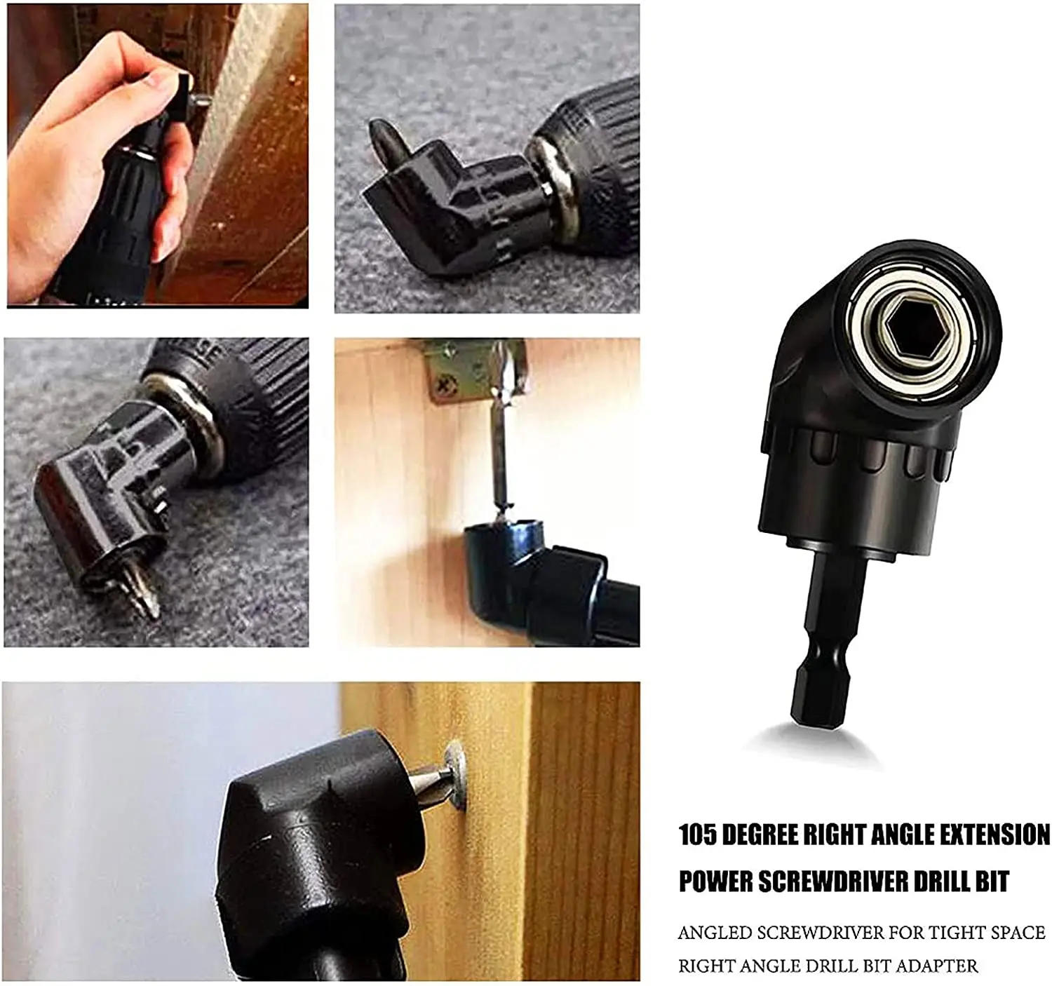 Description Picture 3 of itemPower Drill Sockets Adapter Sets, Rotatable Universal Joint Swivel  Impact Square Drive Adaptor Screwdriver Bit