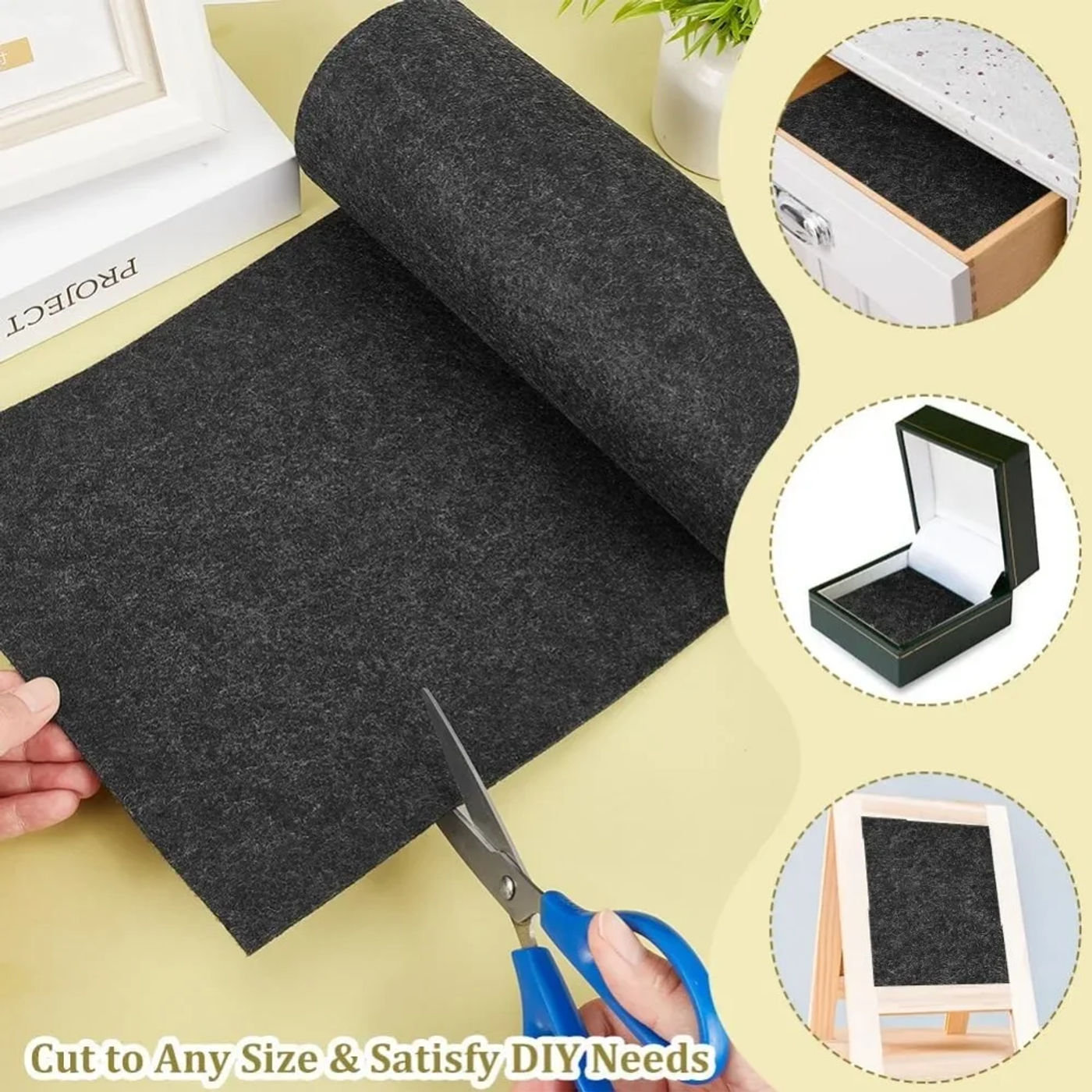 Description Picture 4 of item118x9.4inch Felt Fabric Roll Dark Gray Craft Felt Roll for Felt Table Mats DIY Craftwork Sewing and Patchwork 2mm Thick