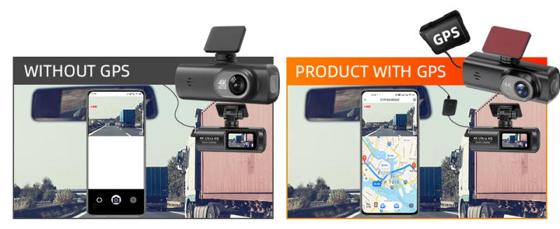 Description Picture 5 of itemE-ACE Dash Cam UHD 4K for Car Camera Night Vision With GPS WiFi 24h Parking Loop Record 4K Front and 1080P Rear Dual Lens