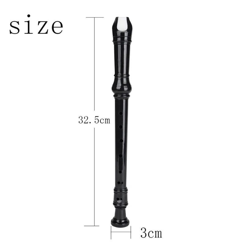 Description Picture 2 of item8 Hole G Key Plastic Musical Instrument Recorder Long Flute Beginner Flute Woodwind Instruments Kids Gifts with Cleaning Stick