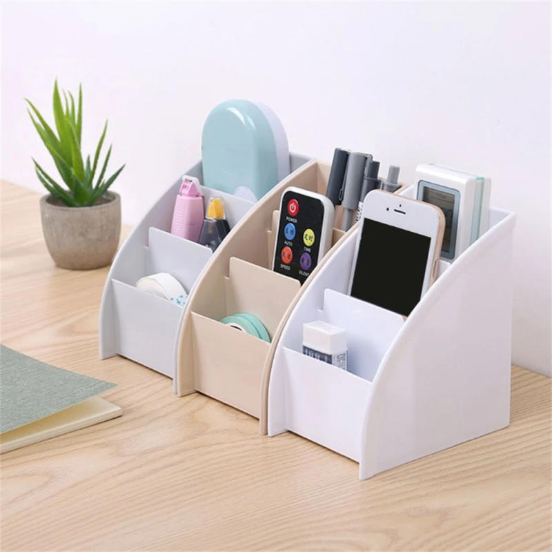 Description Picture 5 of itemPlastic TV Remote Control Storage Holder Mobile Phone Holder Stand Washable Home Office Storage Boxes Desktop Storage Case