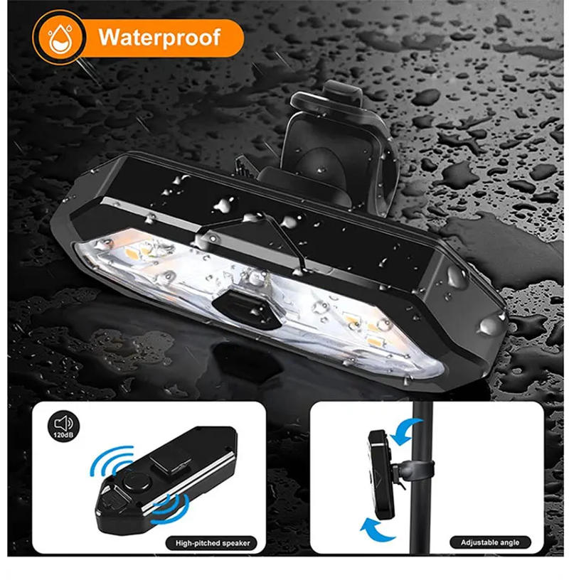 Description Picture 4 of itemBike Turn Signal Rear Light Remote Bicycle Lights LED USB Rechargeable Bicycle Lamp Bike Wireless Warning Tail Light