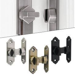 Door Lock Left And Right Latch Bolt 90 Degree Sliding Door Latch Lock Toggle Latch Cabinet Closet Right Angle Lock Hardware
