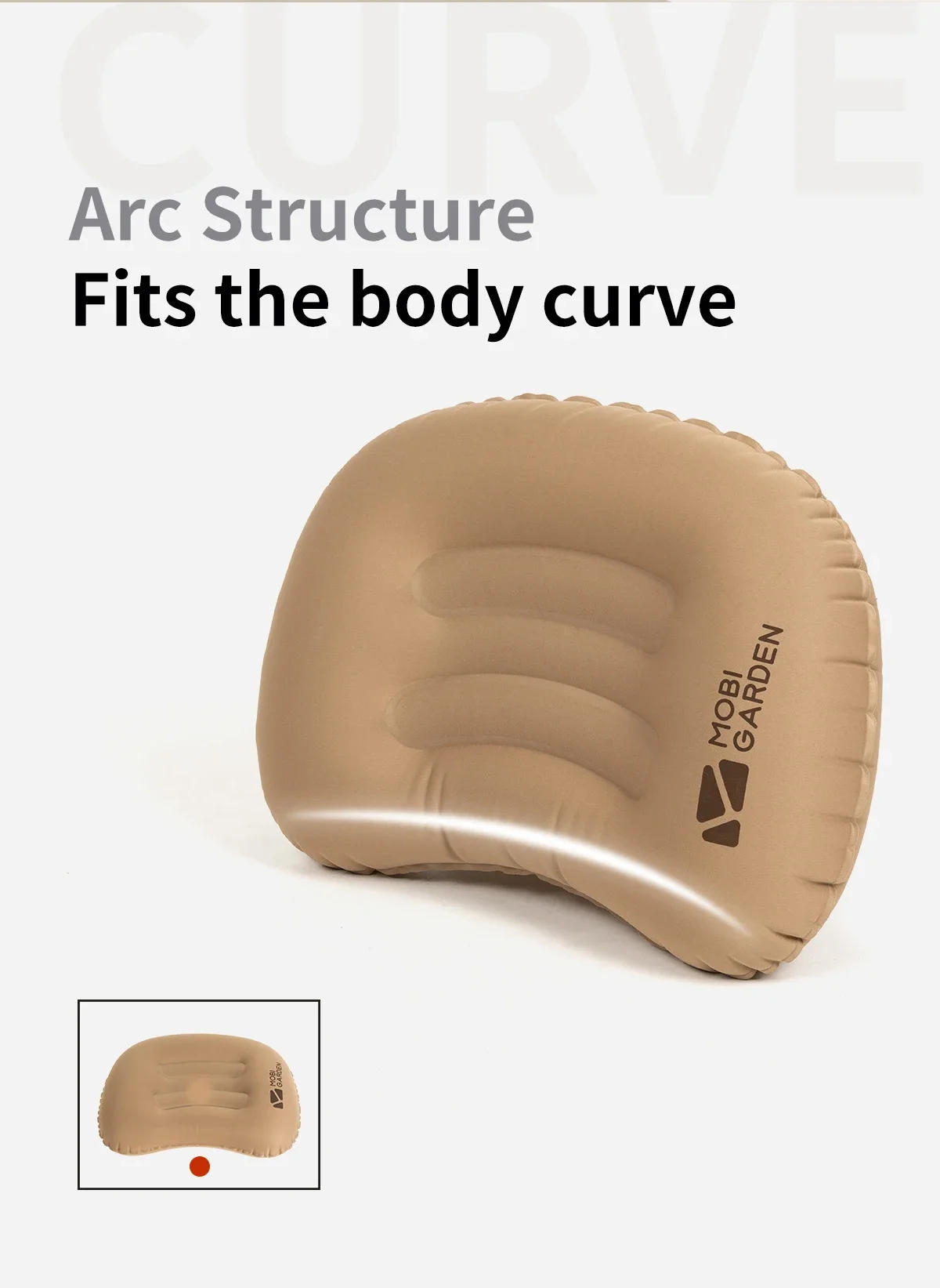 Description Picture 3 of itemMOBI GARDEN Outdoor Ultralight Camping Air Inflatable Pillow Portable Neck Lightweight Travel Pillow Novelty Camping Supplies