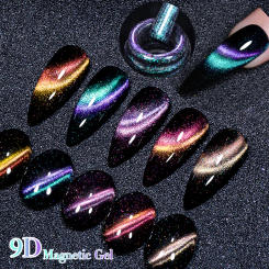 MEET ACROSS 7ml 9D Magnetic Gel Nail Polish Colorful Semi Permanent Soak Off UV LED Gel Varnish Nail Art Design For Manicure