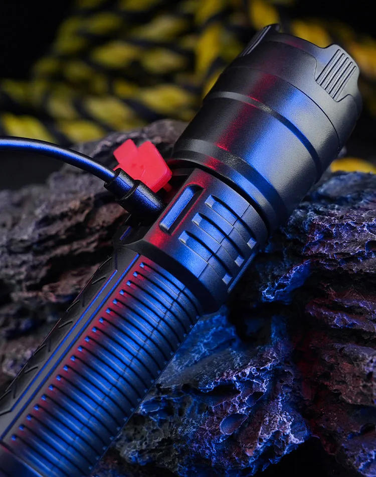 Description Picture 6 of itemHigh Strong Power Led Flashlights 2000LM Tactical Torch with Display Light USB Charging Camping Fishing Emergency Zoom Lantern