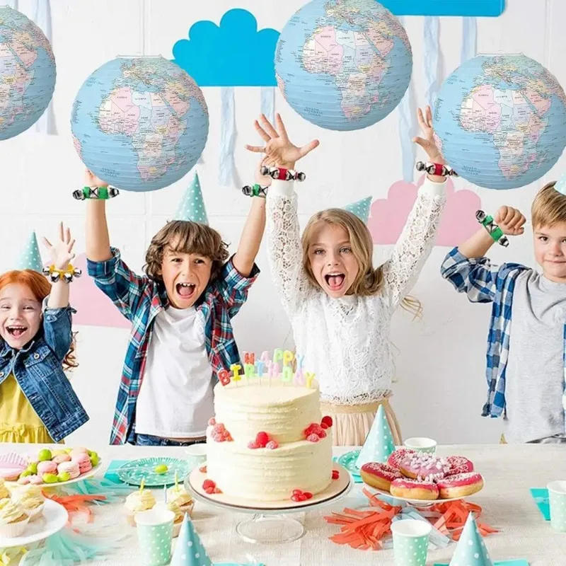 Description Picture 2 of item12inch 30cm World Map Paper Lantern Travel Theme Birthday Decorations Earth Day Classroom Events Hanging Planets Solar System