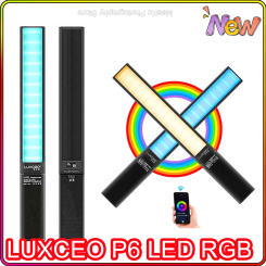 LUXCEO P6 LED RGB Video Light 1300LM 2500K-6500K Battery10000mAh 18W Fill Light Bar for Photographer Youtuber Music Film Maker