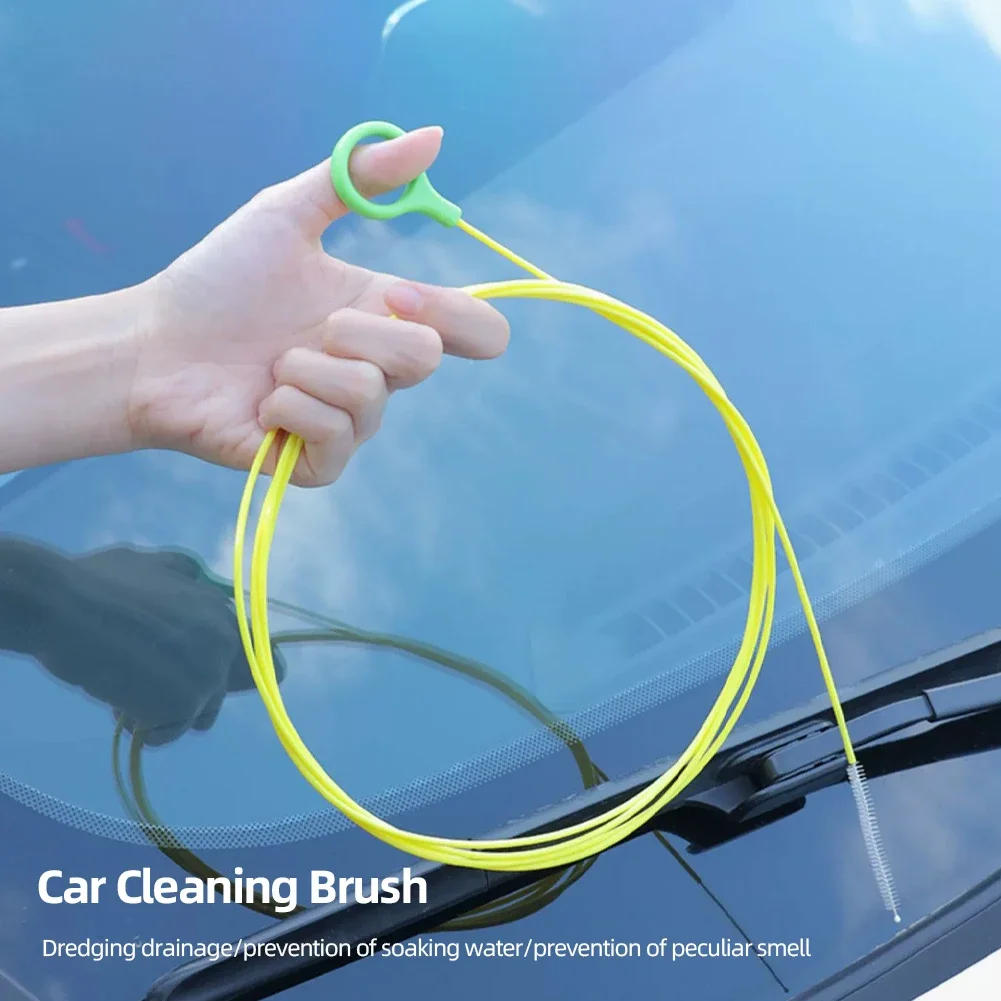 Description Picture 2 of item230CM Spiral Cleaning Brush Drain Cleaner Car Drain Dredge Cleaning Scrub Brush Auto Sunroof Long Hoses Detailing Cleaning Tool