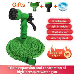 10m 5m Garden Hose Magic Water Pipes Home Garden Watering Hoses High-Pressure Car Wash 7 Water Spraying Functions Water Gun