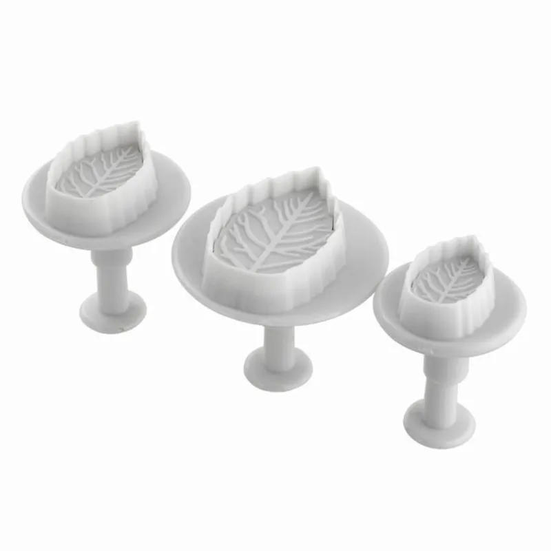 Description Picture 2 of item3Pcs/Set Cake Rose Leaf Plunger Fondant Decorating Sugar Craft Mold Cutter Cake Decorating Pastry Cookie Tools