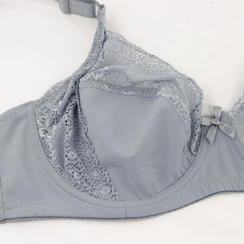 Description Picture 3 of itemBeauwear 36E 80E 3/4 Cup Bra Lace Trim Underwer Unlined Brassiere non-padded Bras for Women