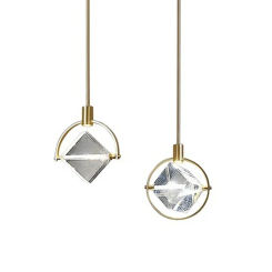 Modern led pendant lights Diamond lampshade pendant lamp Restaurant living room decoration Crystal hanging lamp light fixture