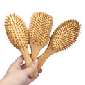 Bamboo Massage Hair Brush Relax  Friendly Paddle Hairbrush for Women Men Improve Scalp Health Styling Tools