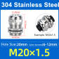 M20x1.5 fit 8-12mm