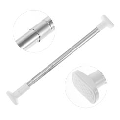 Hanger Rod Clothing Wardrobe Shower Curtain Tension Extendable Rail Bar Clothes Drying