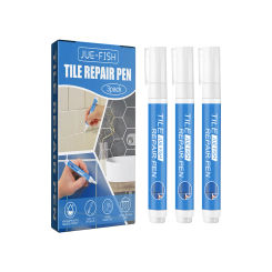 3pcs Grout Pen White Tile Paint Marker Mildew-proof Grout Filler Pen Safety Tile Repair Beauty Pen for Restoring Tile Wall Floor