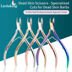 Stainless Steel Rainbow Nail Art Nippers Dead Skin Remover Cuticle Scissors Manicure Clipper Trimmer Finger Pedicure Plier Tools