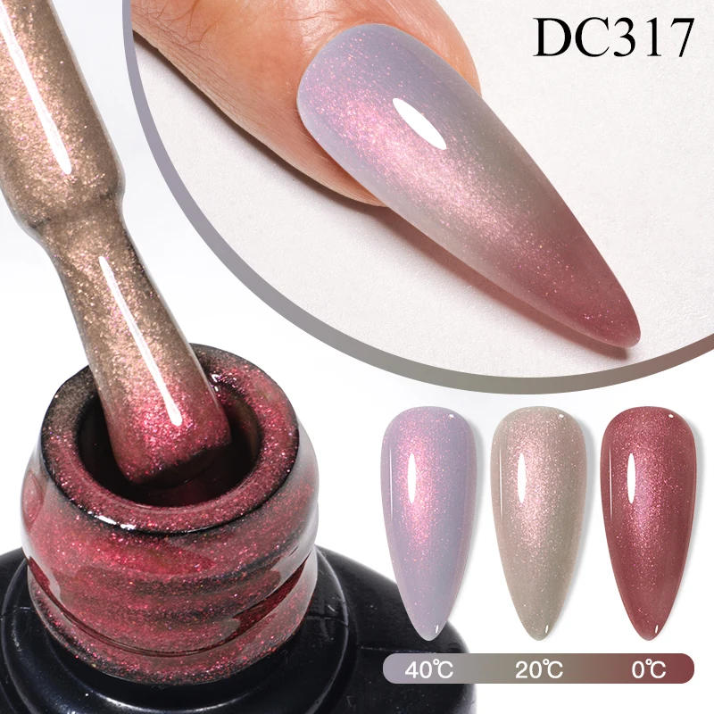 Description Picture 6 of itemMtssii 7ml Changing AurorasThermal Rubber Base Gel Nail Polish Nude Purple Glitter Sparking Long Lasting Manicure Art Varnish