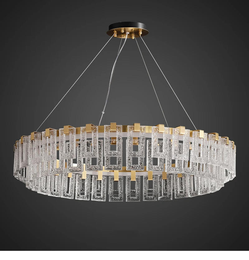 Description Picture 6 of itemRound Design Modern LED Chandelier Living Room Hanglamp Gold Luxury Bedroom Decoration Fixtures