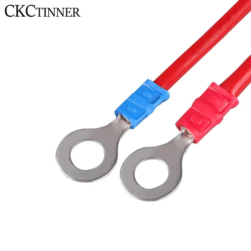 Description Picture 6 of item100Pcs A.W.G 22-16 RV Crimp Terminal Insulated Ring Wire Connectors Wiring Terminals Circular Round Cold Press Cable End Connect