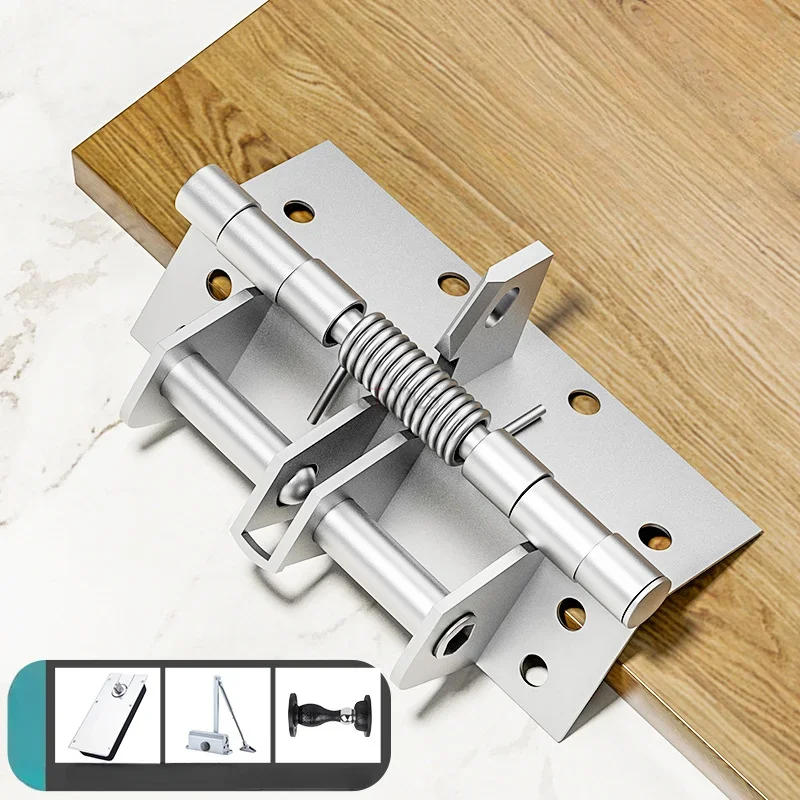 Description Picture 5 of itemMulti Functional Door Closer Automatic Door Close 90 Degrees Position Hinge 4-inch Buffer Rebound Device Spring Invisible Hinge