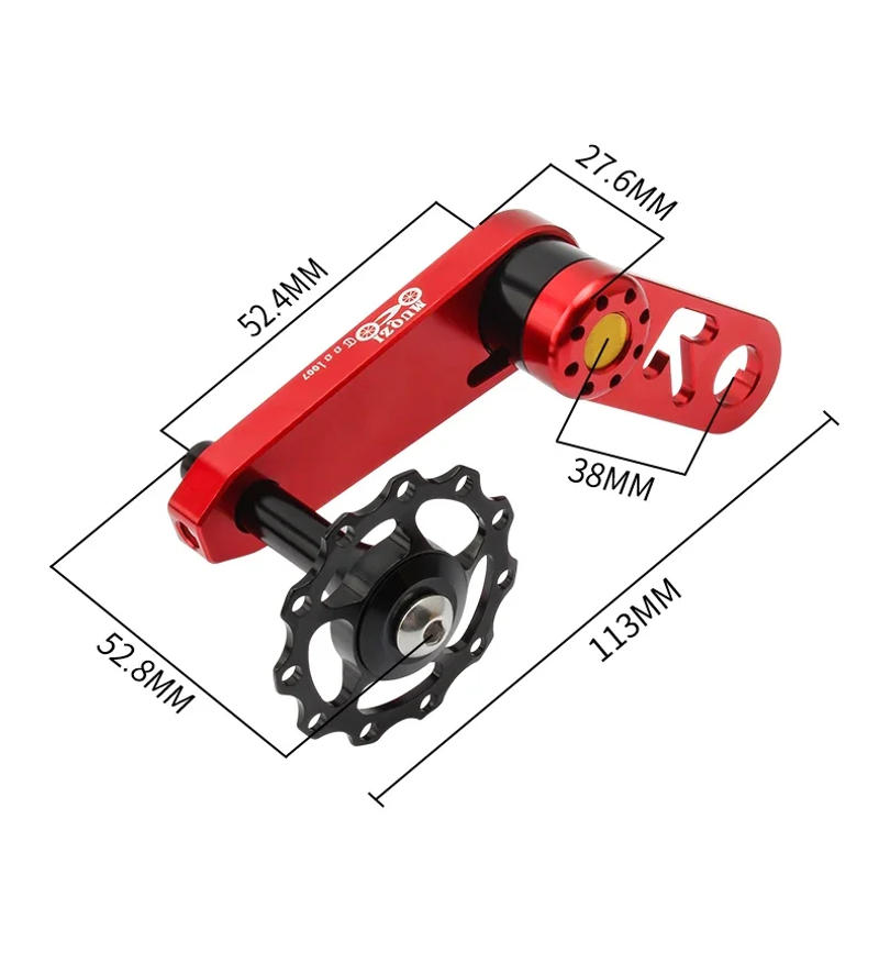 Description Picture 3 of itemMUQZI Folding Bike Chain Guide Single Speed Cycling Chain Tensioner Rear Derailleur Aluminum Alloy Chain Stabilizer