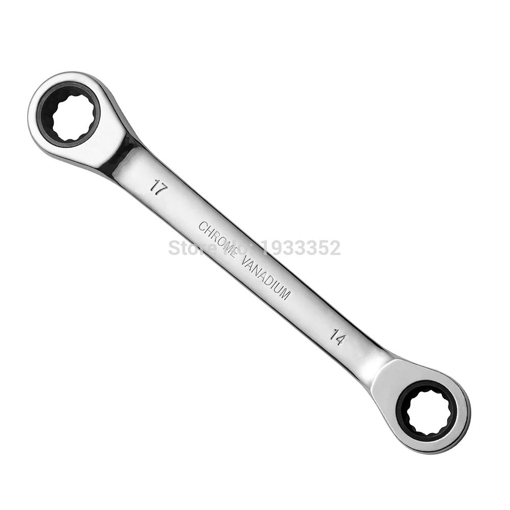 Description Picture 4 of itemRatchet Fast Open-ended Plum Wrench Dual-purpose Wrench Tool  Automatic Two-way Auto Repair Wrench