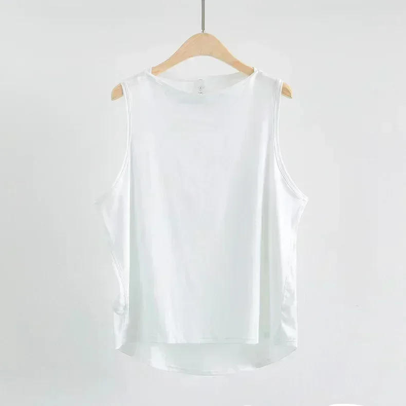 Description Picture 5 of itemLemon Women Naked Feel Fabric Loose Sports Vest Quick Dry   Patchwork Yoga Sleeveless Shirts Fitness Running Workout Tank Top