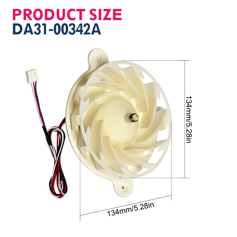 Description Picture 3 of itemDA31-00342A Refrigerator Motor BLDC FAN Fit for Sam sung Freezer Evaporator RS27T5200SG, RS22T5561SR, RS22T5201SR ARES2130RA