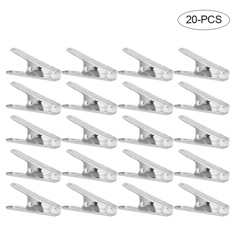 Description Picture 6 of item20pcs/lot Stainless Steel Clothes Clips Multipurpose Laundry Clothes Pegs Holders Clothespins Sealing Windproof Clamps Household