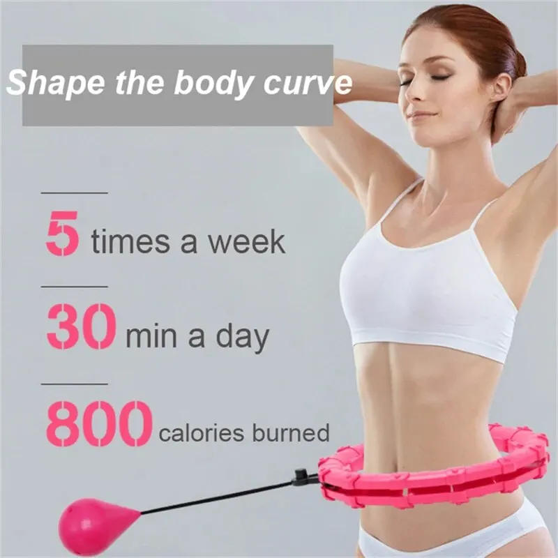 Description Picture 2 of itemWeighted Sports Circle Hoops for Adults Weight Loss Plus Size for Adults Smart Exercise 2 in 1 Adjustable with Detachable Knots