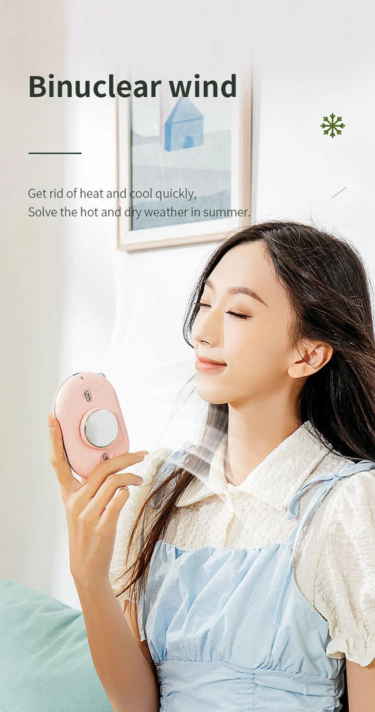 Description Picture 4 of itemPortable Hanging Neck Fan 2000mAh Battery Wireless Cold Compress Fan Outdoor Mini Air Conditioner Handheld Electric Fan