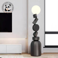 Contemporary Designer Floor Lamps Simple Woonkamer Bedside Bedroom Indoor Decoration Glass Lampshade LED Standing Light Fixtures