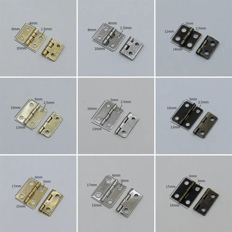 Description Picture 6 of item10Pcs Window Accessories Door Hinges 8mm-100mm Metal Cross Hinge Folding Colorful Furniture Hardware
