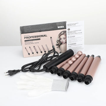 6 In 1 Electric Hair Curler Fast Heating Long-lasting Professional Curling iron Wands Wave Tools Hair Styling Appliances 9-32mm