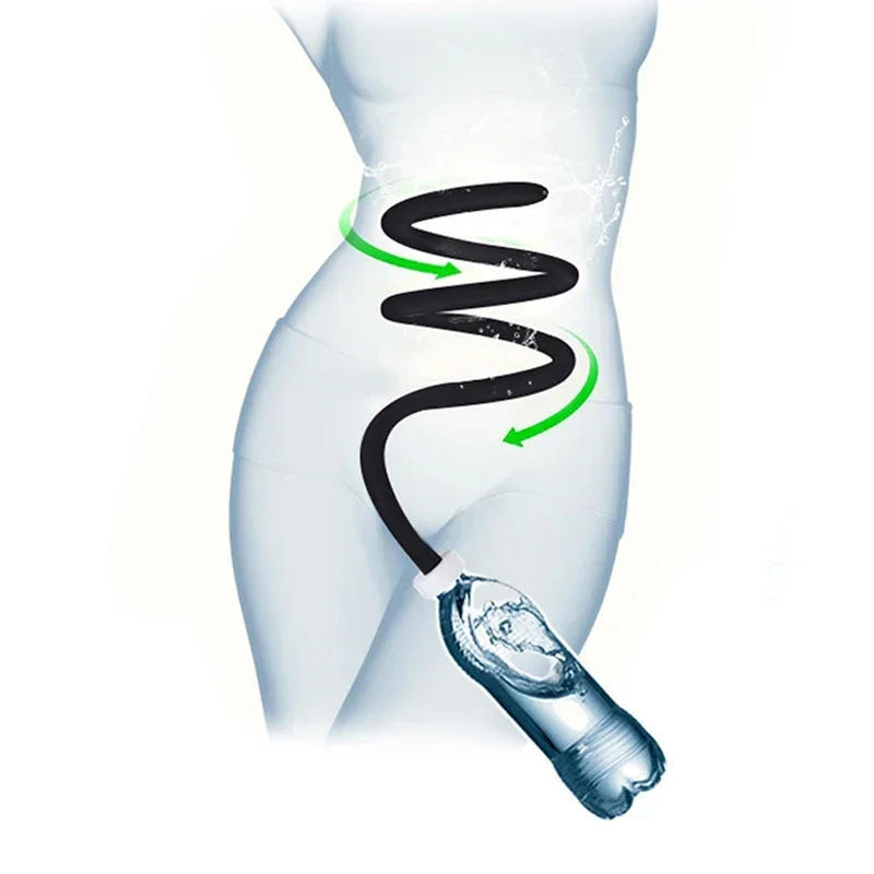 Description Picture 3 of item50/200cm Soft Silicone Tube Enema Anal, Shower Cleaning Set, Portable, Tube Anus Cleaner, Personal Hygiene Cleaning Bidet Shower