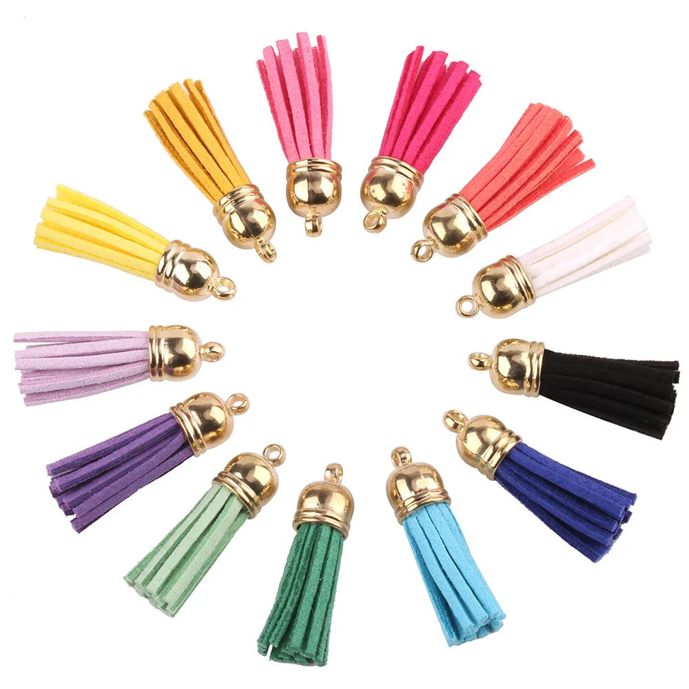 Description Picture 3 of item20/10Pcs Keychain Tassel Leather Small Tassel Pendant Bulk Keychain Fringe Tassels For DIY Jewelry Making Dexoration Accessories